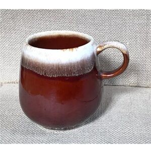 Vintage McCoy Pottery Brown Drip Glaze Mug Cup Rustic Goblin Cottage Farm Core